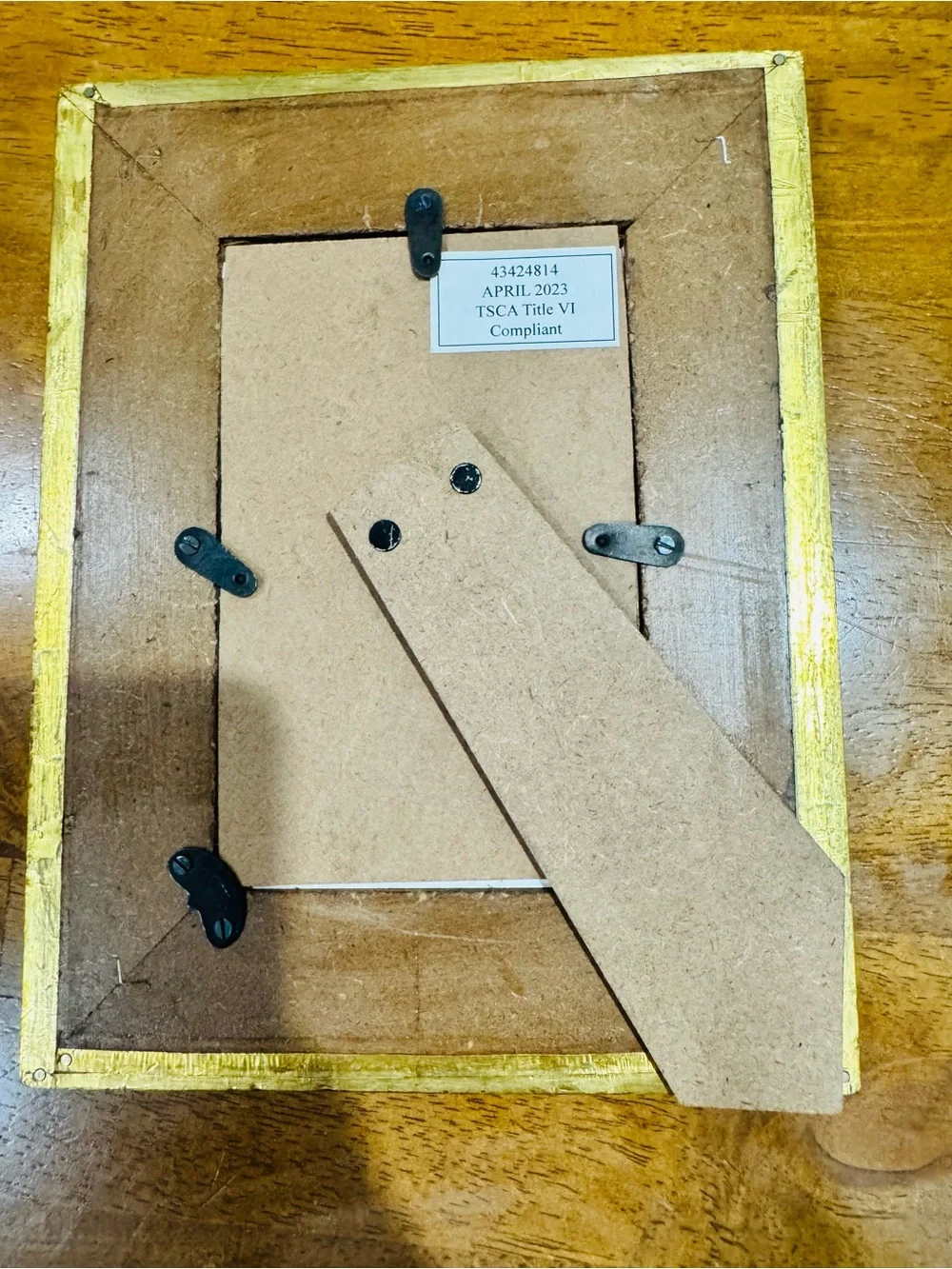New Treasures of India 4x6 Black and Gold Picture Frame